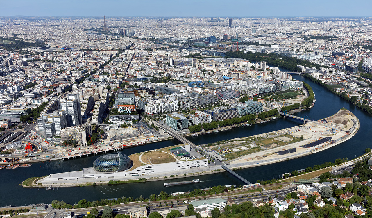 Vue aérienne ZAC Seguin Rives de Seine Boulogne-Billancourt 